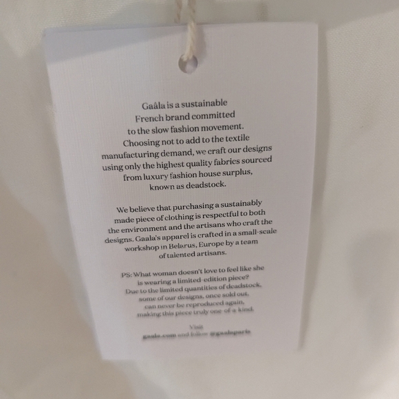 NWT Gaâla Paris Annabelle Silk Chiffon Wrap Midi Dress Ivory Gold Small/Medium - Picture 10 of 11